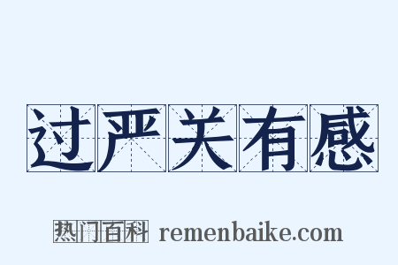 过严关有感是什么意思的图片